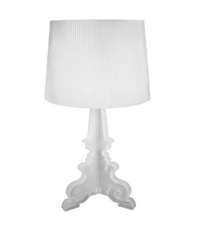 100 Essentials Acrylic Baroque-Style Table Lamp, White