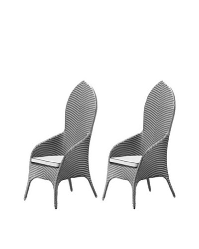 100 Essentials Set of 2 Flora All-Weather high Back Dining Chairs, Jetson/Sunbrella NaturalAs You Se...