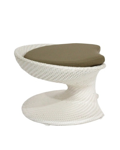 100 Essentials Party All-Weather Foot stool, Cream/Clay