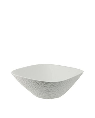 10 Strawberry Street Square Dimple Bowl, White