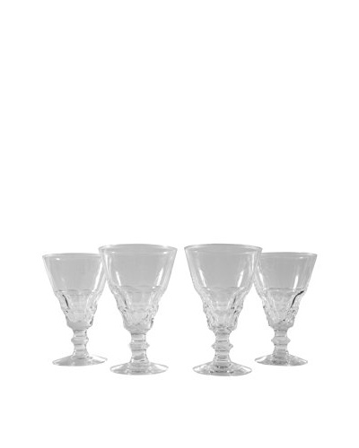 Set of 4 French Cocktail Glasses, Clear
