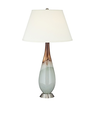Jade & Amber Hand Blown Glass Table Lamp