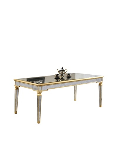Florentine Dining Table, Gold Leaf/Antique Mirror