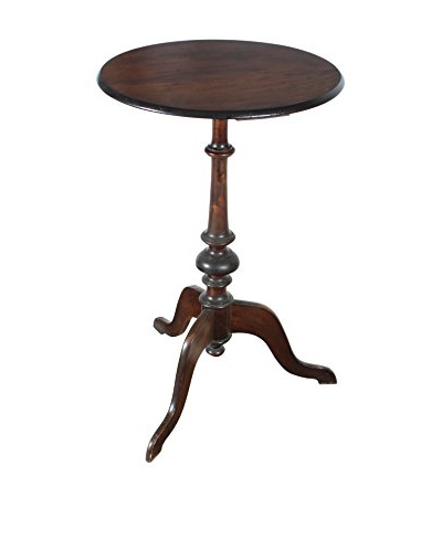 Maple Pedestal End Table, Brown