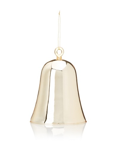 Gold Plated Glass Bell Ornament, Large