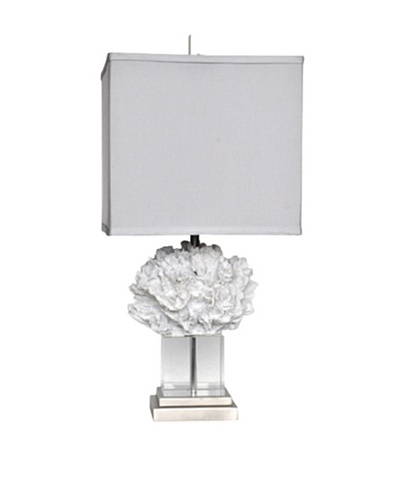 Coral Palace Table Lamp, White Coral/Crystal