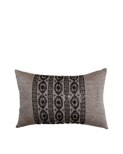 Travertine Edge Rectangle Pillow, Brown/Black, 12 x 18
