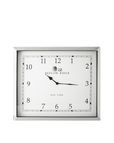 Bedlow Ridge Wall Clock, Silver/White