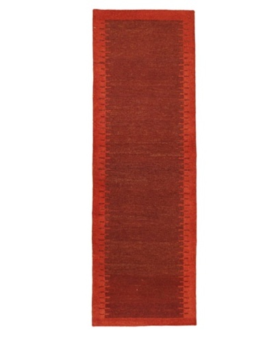 Hand-knotted Gabbeh Modern Rug, Dark Red, 2' 9 x 8' 6 Runner