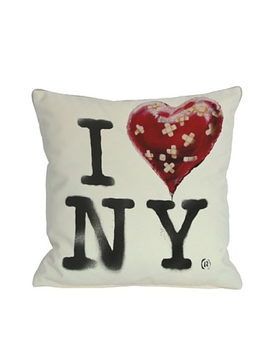 Banksy I Heart NY Pillow