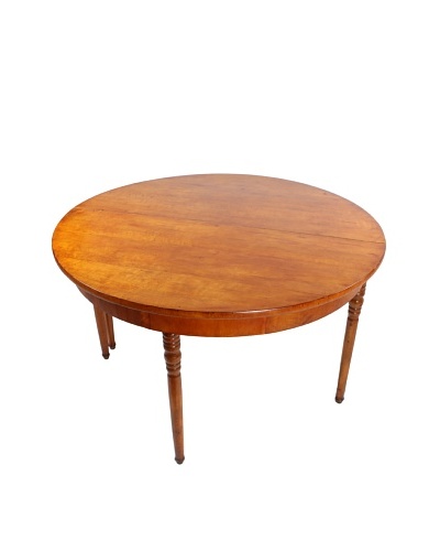 Walnut Demilune Table, Brown