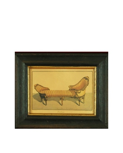Framed Miniature Reproduction French Chaise Lounge Print