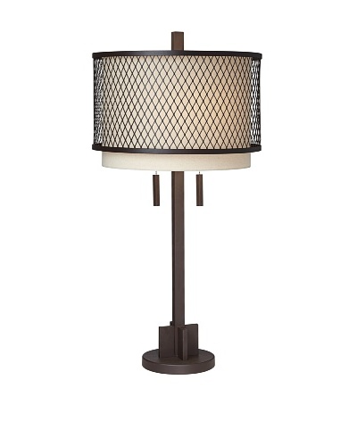 Industrial Double Shade Table Lamp
