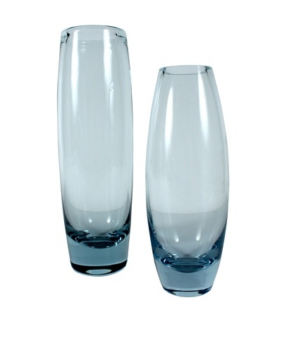 Set of 2 Holmegaard Hellas & Akva Vases, Blue
