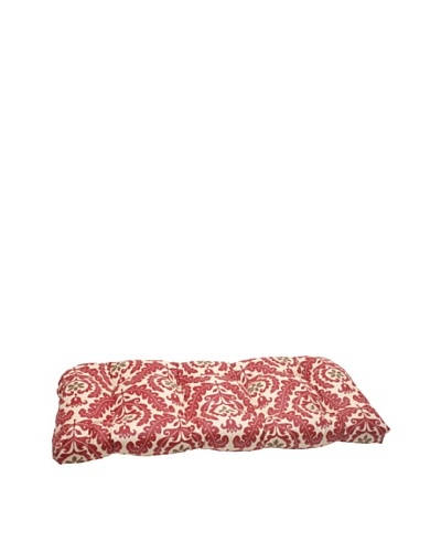 Waverly Sun-n-Shade Meridian Henna Wicker Loveseat Cushion [Red/Brown/Tan]