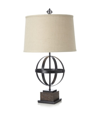 Global Exploration Table Lamp, Black/Brown