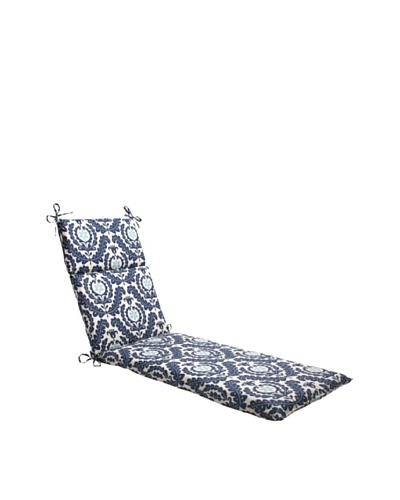 Waverly Sun-n-Shade Meridian Pool Chaise Lounge Cushion [Navy/Aqua/Cream]
