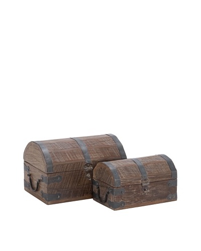 Set of 2 Reclaimed Wooden Chests