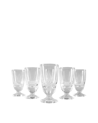 Set of 6 French Petite Port Glasses, Clear