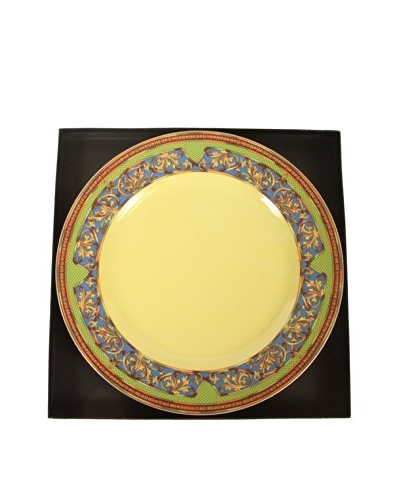 Versace By Rosenthal Russian Dream Plate, Yellow/Blue/Lime Green