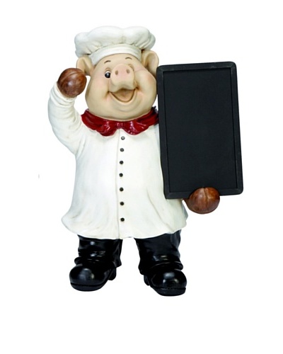 Pig Chef with Blackboard