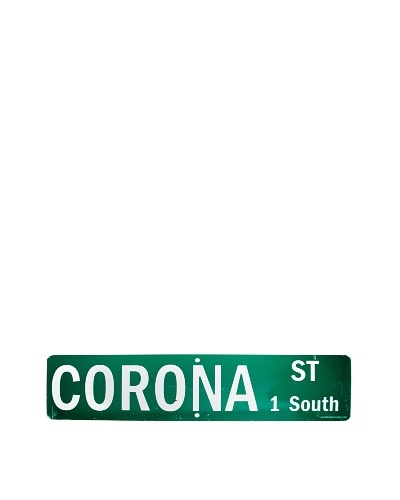 Vintage Circa 1950's Corona St. 1 South Street Sign
