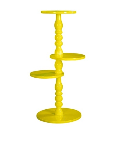Rotating Round Table, Yellow