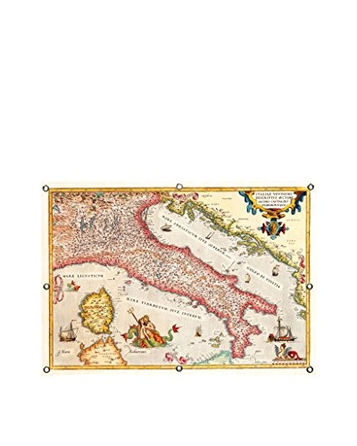 Antique-Inspired Map of Italy Canvas Print
