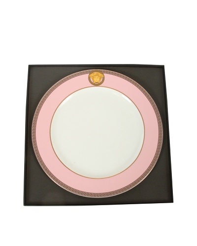 Versace Ikarus Medusa Service Plate, Pink/White/Gold