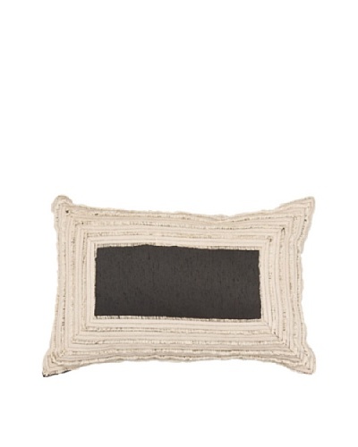 African Edge Pillow, Linen/Black, 14 x 21As You See