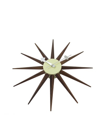 George Nelson Sunburst Clock, Walnut