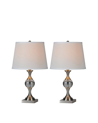Set of 2 Covelo Lamps, Chrome