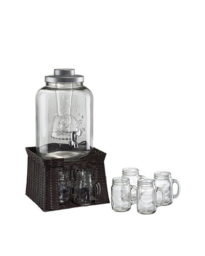 Oasis Beverage Jar 3-Gallon Dispenser w/ Chiller, Infuser & 6 Mason Jars