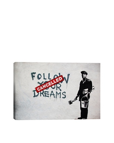 Banksy Dreams Cancelled Canvas Print