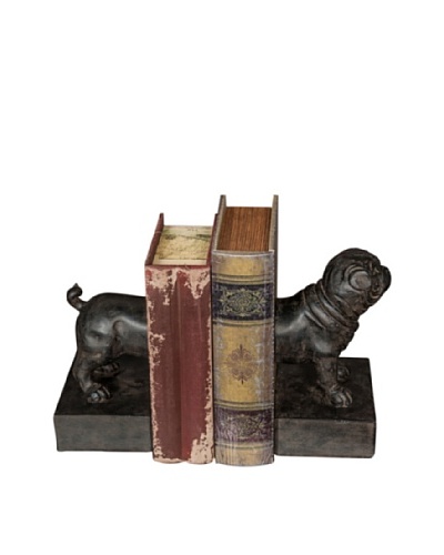 Set of 2 Resin Dog Bookends