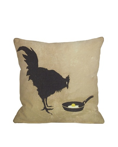 Banksy Chicken and the Egg Pillow