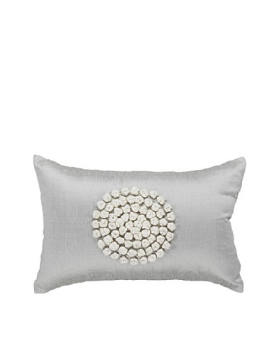 Knots Rectangle Pillow, Silver/White, 12 x 18As You See