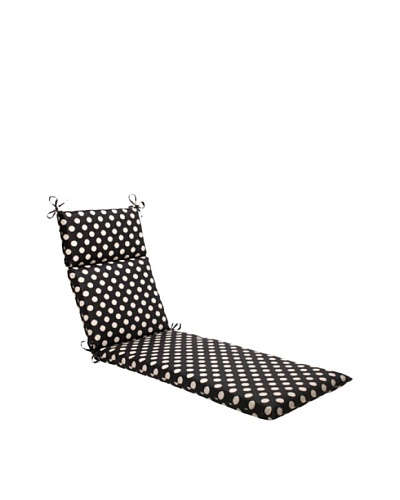 Waverly Sun-n-Shade Solar Spot Ebony Chaise Lounge Cushion [Black/Cream]