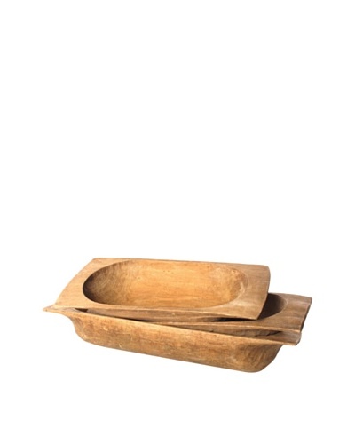 Vintage Wooden Dough Bowl