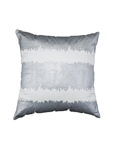 Wash Lounge Pillow, Silver/White, 21 x 21