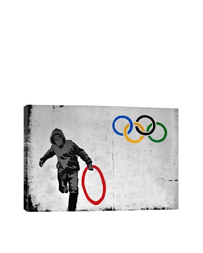 Banksy Olympics Stolen Ring Street Art Canvas Print
