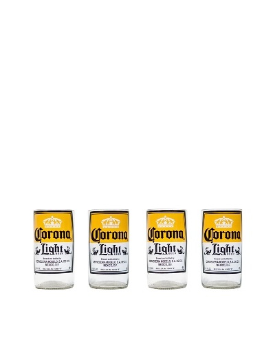 Set of 4 Corona Light Beer Juice Glasses