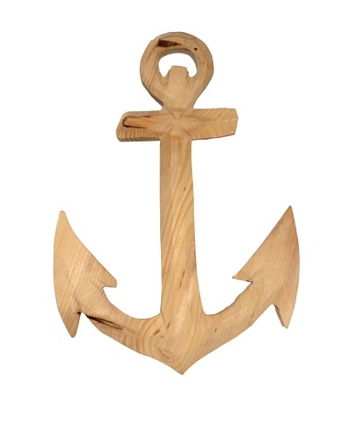 Carved Wood Anchor, Natural