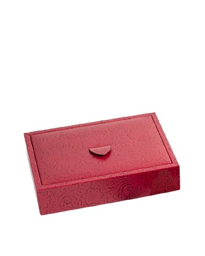 Leather Jewelry Valet, Red