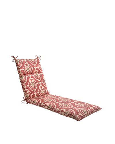 Waverly Sun-n-Shade Meridian Henna Chaise Lounge Cushion [Red/Brown/Tan]