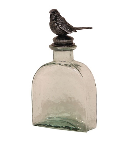 Green Sparrow Bird Bottle