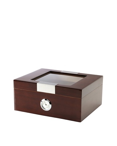 Lacquered Wood Humidor, Brown