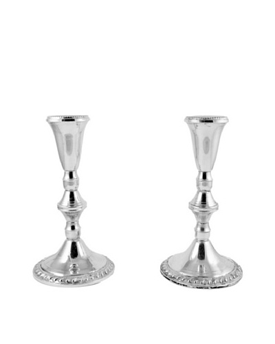 Vintage Silver Tall Candlestick Holders, c.1940s