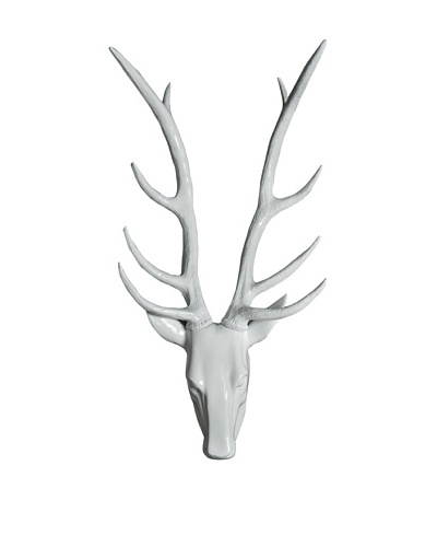 Resin Stag Head, White