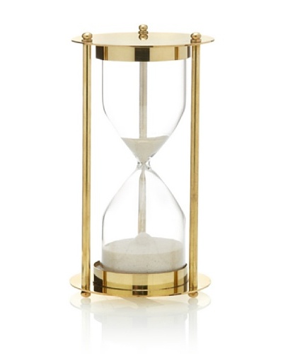 Brass and Glass Sand Timer, GoldAs You See